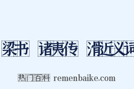 梁书·诸夷传·滑近义词是什么意思的图片